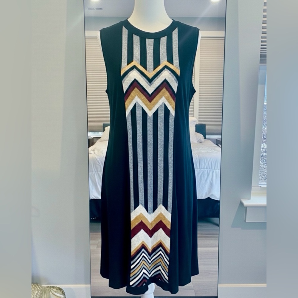 Missoni Zig Zag Retro Crewneck Sweater Dress - Size M